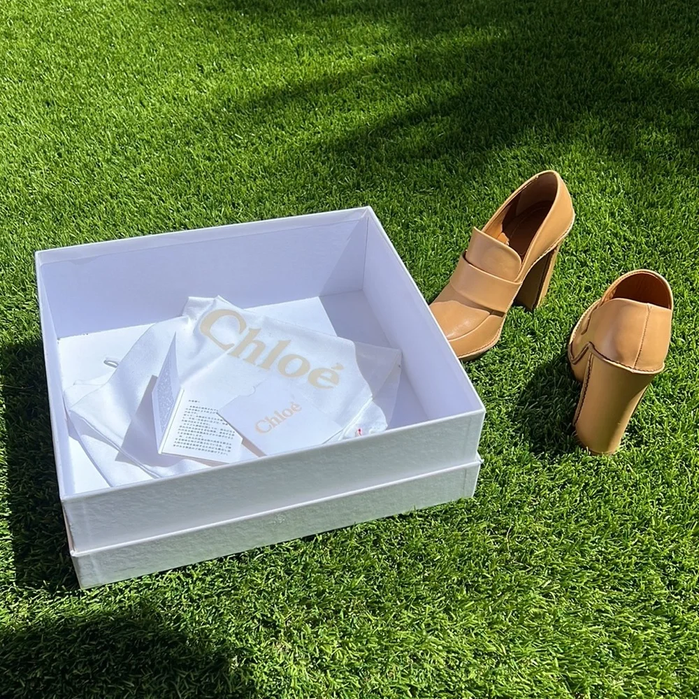 NWB Chloe Cookie Heels size 36 1/2 but fits like a true designer 35 size - Picture 8 of 11